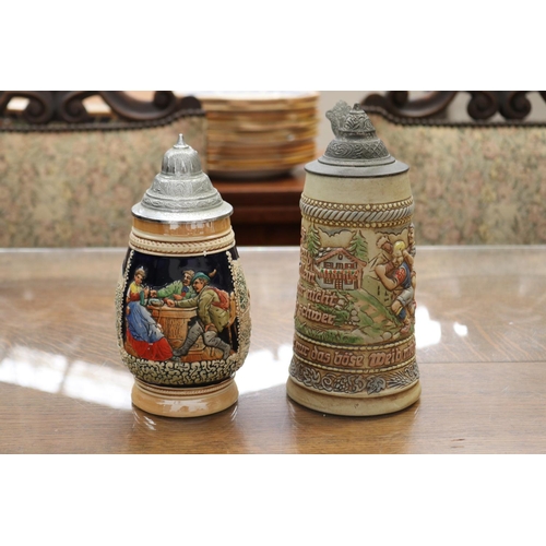 642 - Selection of Steins, approx 23cm H and shorter (4)