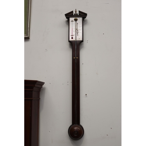 647 - Vintage English stick barometer, approx 95 cm high