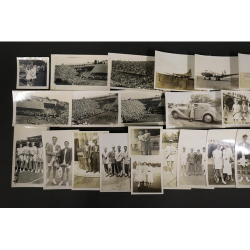 1138 - Black and white photographs from the late '40's to early 50's of Ken Rosewall and Lew Hoad and vario... 