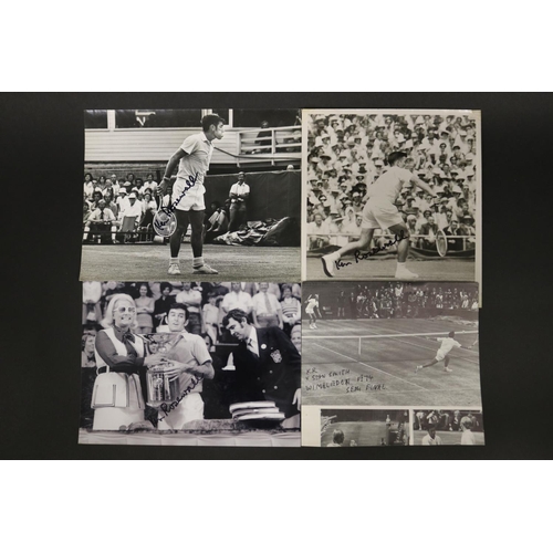 1140 - Photographs and prints of Ken in action, Davis Cup 1953, Kooyong Melbourne, WCT Finals winning Troph... 