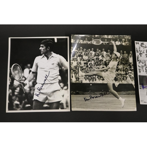 1143 - Assortment of black and white photographs of Ken different ages and dates, Ken at Wimbledon in his c... 