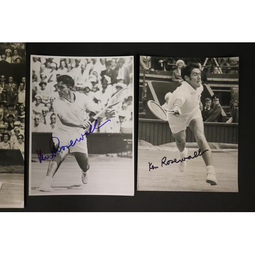 1143 - Assortment of black and white photographs of Ken different ages and dates, Ken at Wimbledon in his c... 