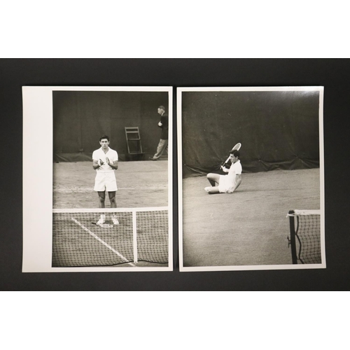 1157 - Collection of black and white photographs of Ken Rosewall in action, US Open Sept 24 1956, Sports Il... 