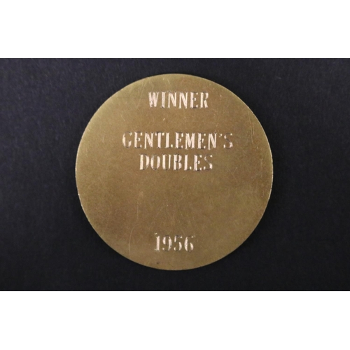 1083 - Tennis trophy medal, inscribed, PACIFIC SOUTHWEST TENNIS CHAMPIONSHIPS. WINNER GENTLEMENS'S DOUBLES ... 