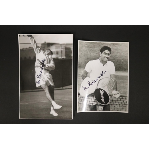 1169 - Assortment of photographs to include Ken Rosewall and Tony Trabert (USA) at Roland Garros, Paris 195... 