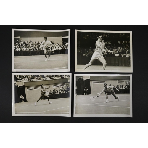 1181 - An array of photos of Ken Rosewall in action, by Ed Fernberger, approx 20.5cm x 25.5cm & smaller. Pr... 