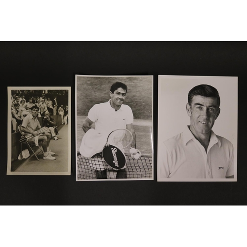 1182 - An array of photos of Ken Rosewall in action and courtside, by Max Peter Haas, approx 20.5cm x 25.5c... 