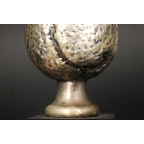 1173 - Tennis ball tennis trophy. Inscribed Aetna World Cup 1975 Ken Rosewall. Approx 15cm H including stan... 