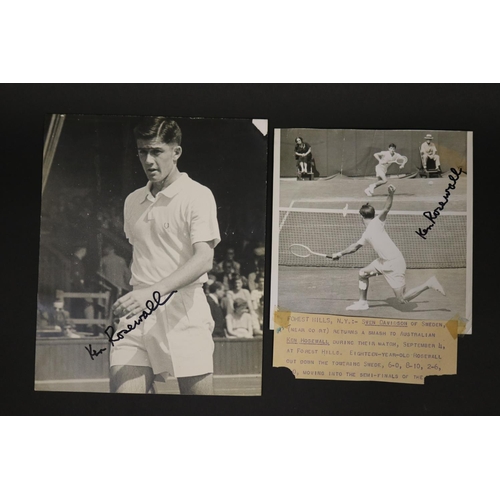 1183 - Photographs of Ken Rosewall all at a younger age, from 12.5 years old to 18 years, along with a phot... 