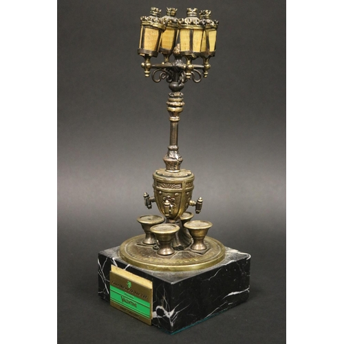 1200 - Tennis trophy in the form a street light. Inscribed Grand Masters de Tenis 1986 Pinturas Valentine D... 