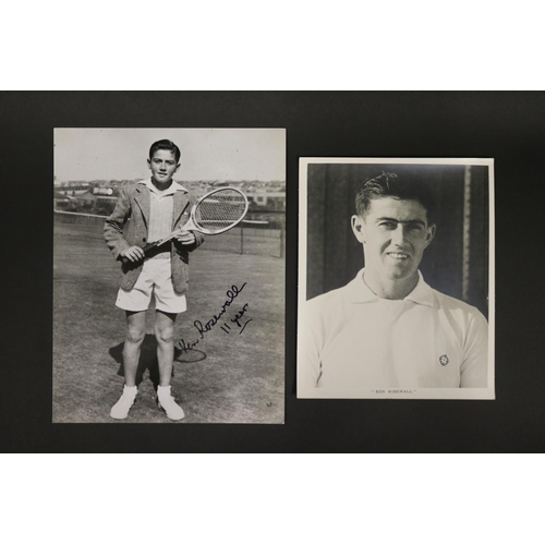 1191 - An array of photographs of Ken Rosewall from aged 11 years old etc, approx 30.5cm x 24cm & smaller. ... 