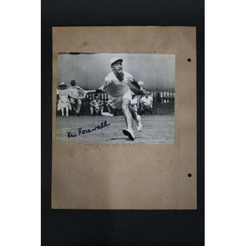 1192 - Assortment of a black and white photographs of Ken Rosewall from 12 Years at White City Sydney, Manl... 