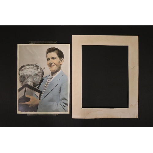 1193 - Coloured photograph of Ken Rosewall Australian Trophy Jan 1953, Kooyong Melbourne, for The Angus, ap... 