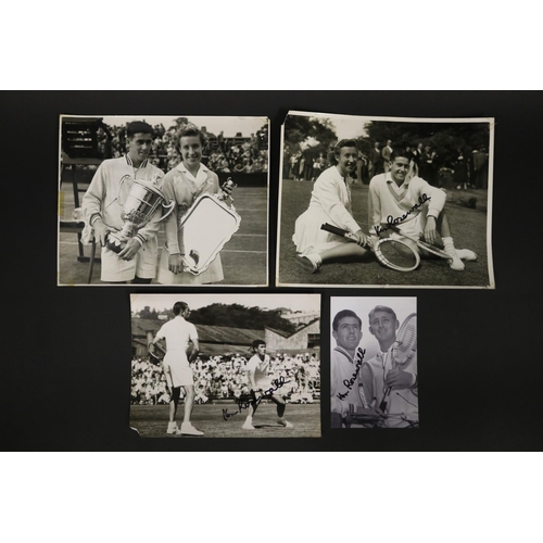 1194 - Photographs of Ken and his tennis doubles partners, Lew Hoad, Mixed Doubles with Maureen Connolly (U... 