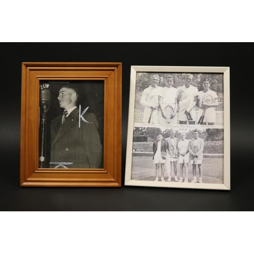 1190 - Framed print Lew Hoad, John O'Brien, Ron Reid and Ken Rosewall, NSW Linton Cup Team 1949-50 along wi... 