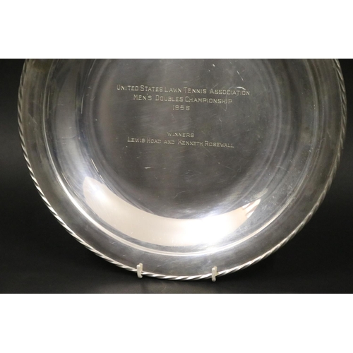 1214 - US OPEN. Tennis trophy. Inscribed, UNITED STATES LAWN TENNIS ASSOCIATION MEN'S DOUBLES CHAMPIONSHIP ... 