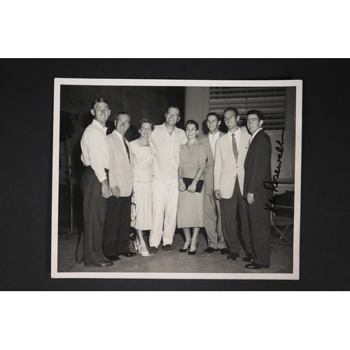 1218 - Black and white photograph, At Film Studios Hollywood USA September 1956, From Left- Lew Hoad, Cliff... 