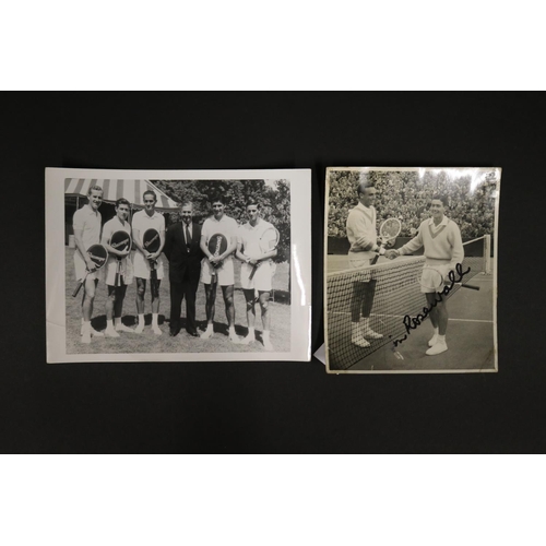 1223 - A mix of black and white photos from the 1950's Australian teams, Lew Hoad, Jack Kramer and South Af... 