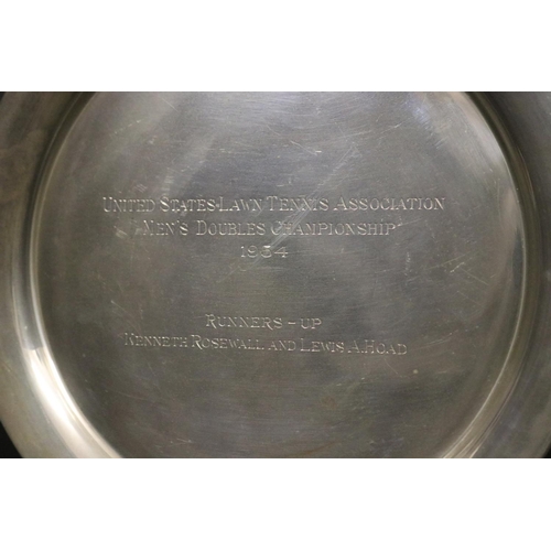 1035 - US OPEN. Tennis trophy. Inscribed, UNITED STATES LAWN TENNIS ASSOCIATION MEN'S DOUBLES CHAMPIONSHIP ... 