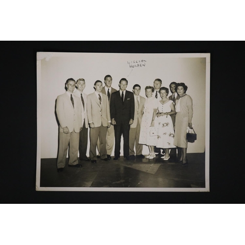 1267 - Black and white Hollywood studio California USA 1952. From Left - Rex Hartwig, Lew Hoad, Ian Ayre, R... 