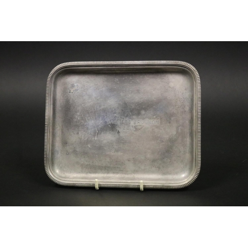 1128 - Tennis trophy tray. Inscribed COUPE JACQUES BRUGNON 1988. Approx 20cm x 16cm. Provenance: Ken Rosewa... 