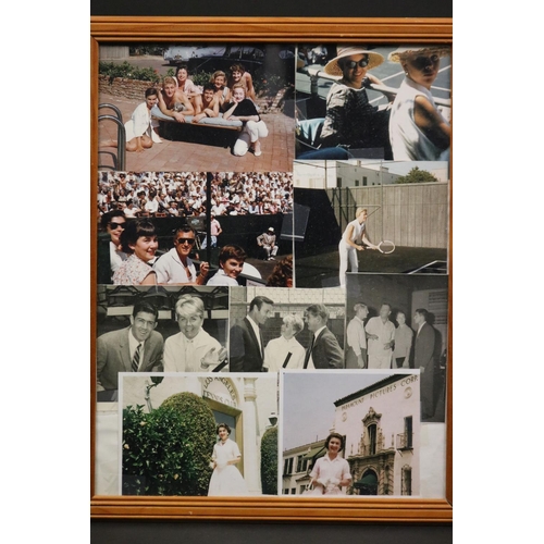 1232 - A collage of photographs Sept 1952 FROM LEFT Jean Simmons, Lew Hoad, Ken Rosewall, Lauren Bacall, Ma... 