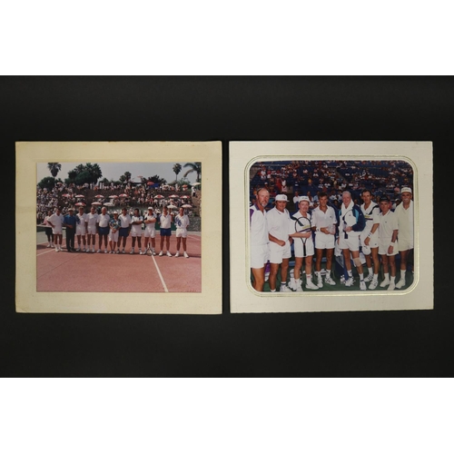 1286 - Assortment of coloured photographs of tennis players from Australia, America and other countries, ap... 