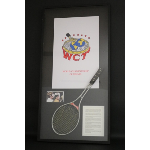 1349 - Kenneth Robert Rosewall AM MBE (born 2 November 1934) WCT shadow framed match used Seamco racquet. T... 