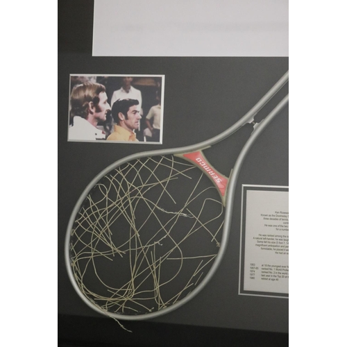 1350 - WCT shadow framed used Seamco racquet. Strings are distressed. 

This racquet was used in the 1971/1... 