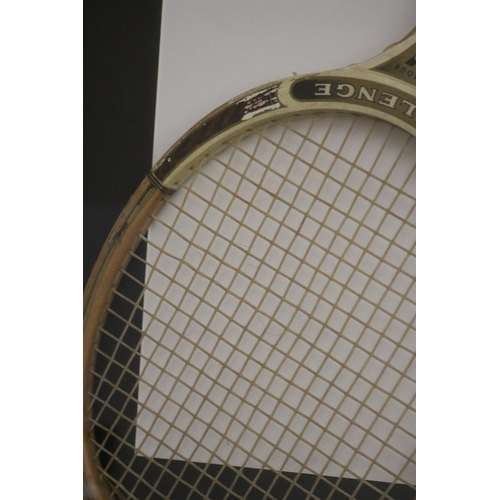 1352 - Shadow framed used Slazenger Challenge racquet. US Open / Wimbledon to back. 

This racquet was used... 