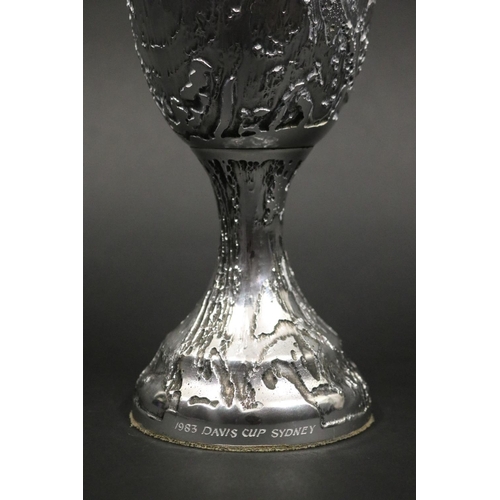 1106 - Representatives tennis goblet, inscribed 1983 DAVIS CUP SYDNEY designed by Don Sheil, Australia defe... 