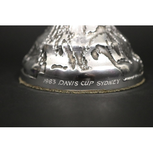 1106 - Representatives tennis goblet, inscribed 1983 DAVIS CUP SYDNEY designed by Don Sheil, Australia defe... 