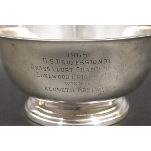 1074 - Tennis trophy. Inscribed, 1965 U.S PROFESSIONAL GRASS COURT CHAMPIONSHIP LONGWOOD CRICKET CLUB WINNE... 