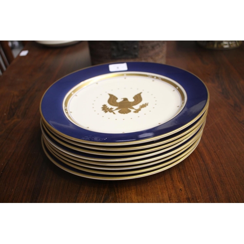9 - Set of eight Homer Laughlin china USA plates, approx 31 cm dia (8)