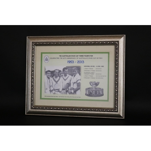 1290 - Framed The Australian Davis Cup Tennis Foundation, Celebrating the 60th Anniversary of Australia's D... 