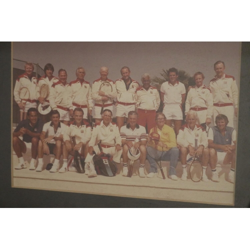 1305 - Colour photograph, Celebrity Tennis Day-Palms Springs, California, early 1980's, from Left back row ... 