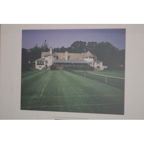 1336 - Framed photograph, panel reads Ken Rosewall - Honorary Member Longwood Cricket Club. Brookline. Mass... 