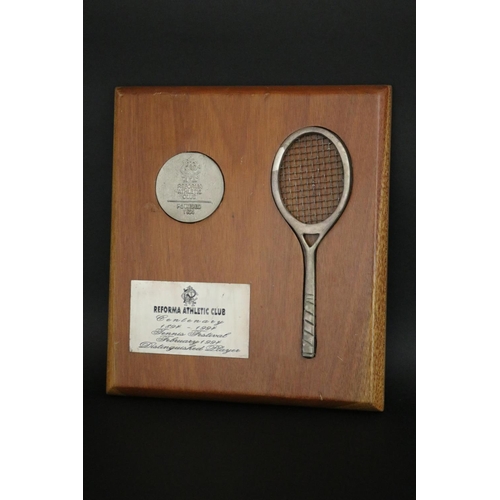 1310 - Plaque, inscribed REFORMA ATHLETIC CLUB Centenary 1894 - 1994 Tennis Festival February 1994 Distingu... 