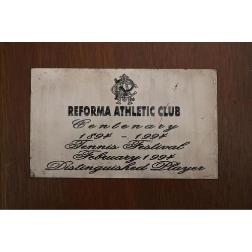 1310 - Plaque, inscribed REFORMA ATHLETIC CLUB Centenary 1894 - 1994 Tennis Festival February 1994 Distingu... 