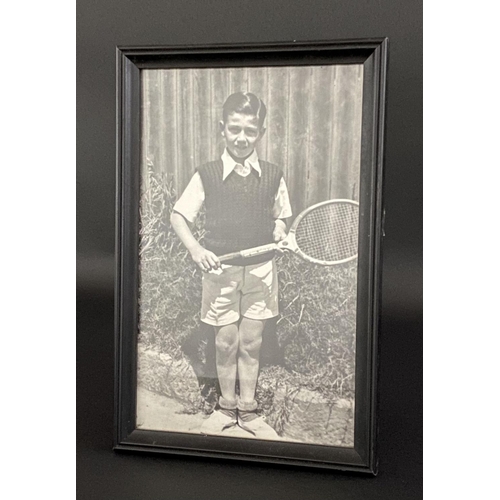 1036 - Collection of photograph prints of a young Ken Rosewall, frame approx 26cm x 19cm & smaller (all sli... 