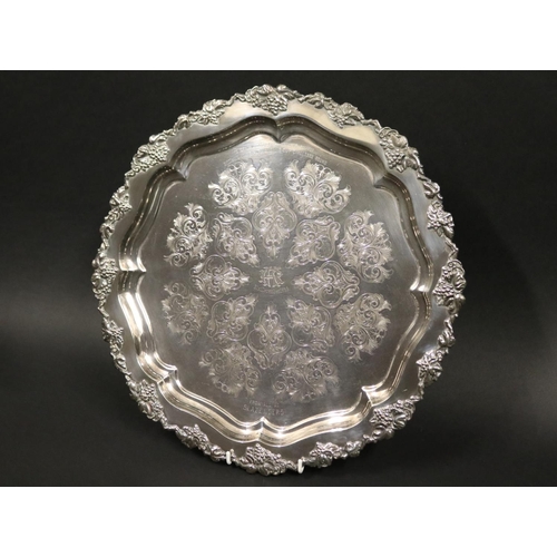 1108 - Presentation tray, inscribed TO COMMEMORATE THE WINNING OF THE DECISIVE MATCH IN THE DAVIS CUP CHALL... 