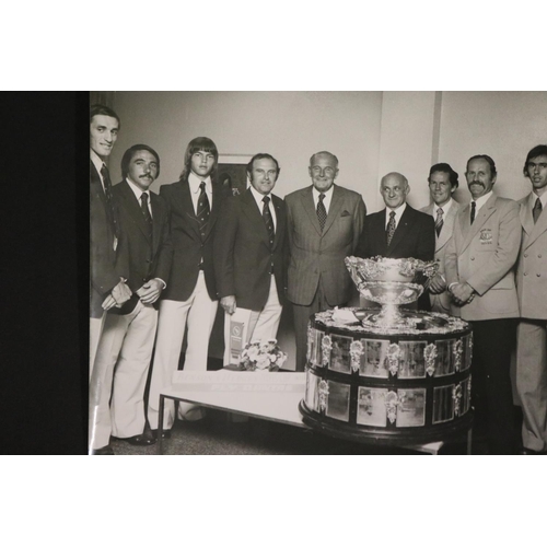 1159 - New Zealand Davis Cup photograph, New Zealand and Australia, Onny Parun, Brian Fairlie, Chris Lewis ... 