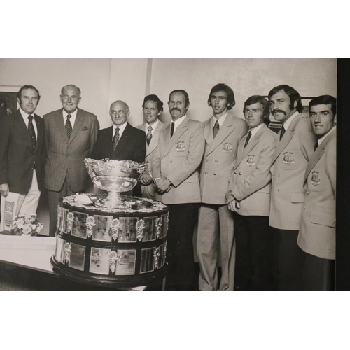 1159 - New Zealand Davis Cup photograph, New Zealand and Australia, Onny Parun, Brian Fairlie, Chris Lewis ... 