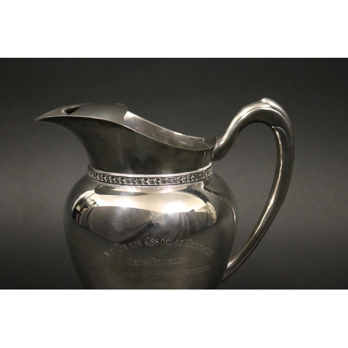 1175 - AUSTRALIAN OPEN. Tennis trophy in the form of a jug. Inscribed, LAWN TENNIS ASSOC. OF AUSTRALIA MENS... 