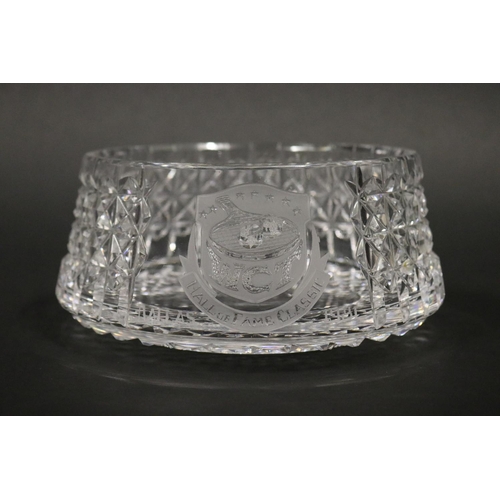 1333 - Cut crystal bowl trophy, marked WCT HALL OF FAME CLASSIC DALLAS 1981, During the tournament a Hall o... 