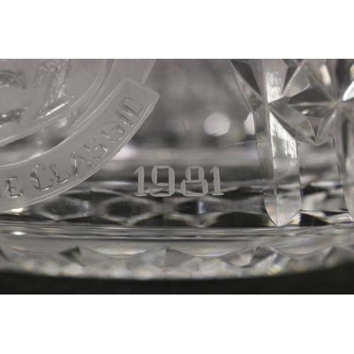 1333 - Cut crystal bowl trophy, marked WCT HALL OF FAME CLASSIC DALLAS 1981, During the tournament a Hall o... 