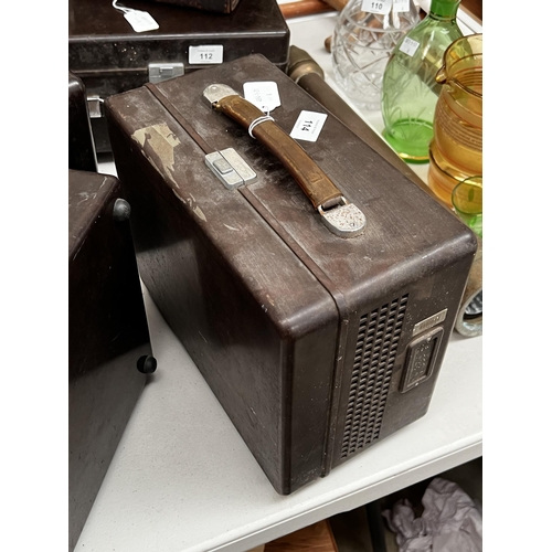 71 - Vintage AC DC wattameter in brown bakelite case, approx 17cm H x 30cm W x 23cm D