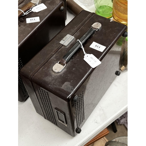130 - Vintage AC DC Ammeter in brown bakelite case, approx 17cm H x 29cm W x 22cm D