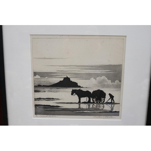 331 - Geoffrey Sneyd Garnier (1889-) England, Etching & Aquatint, titled-   The Seaweed Gatherer, signed l... 