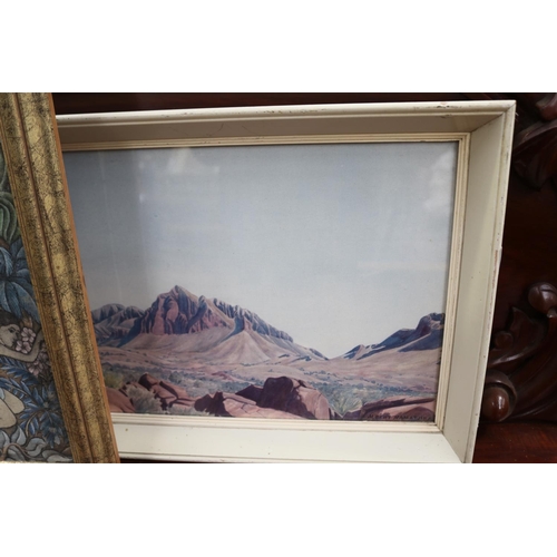 352 - Assortment of prints to include Albert Namatjira and religous print etc, approx 59cmx 39cm and small... 